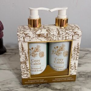 Scented Hand Soap and Lotion Set - Gold and Cream